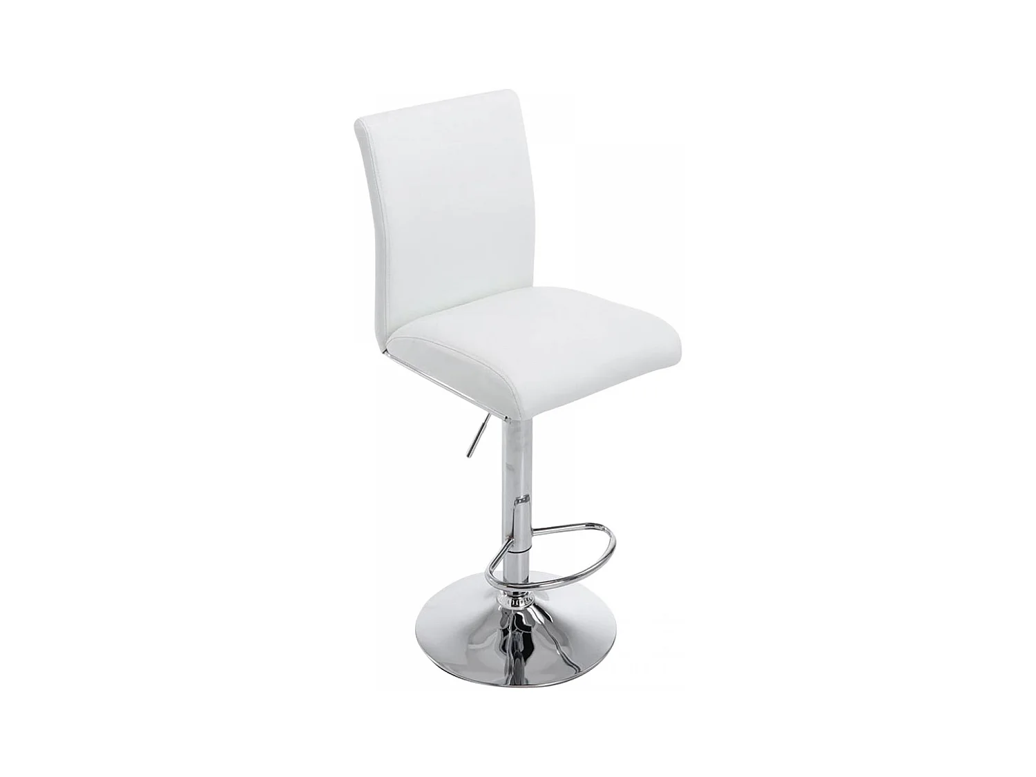 Tabouret de bar - Similicuir - Blanc - Köln