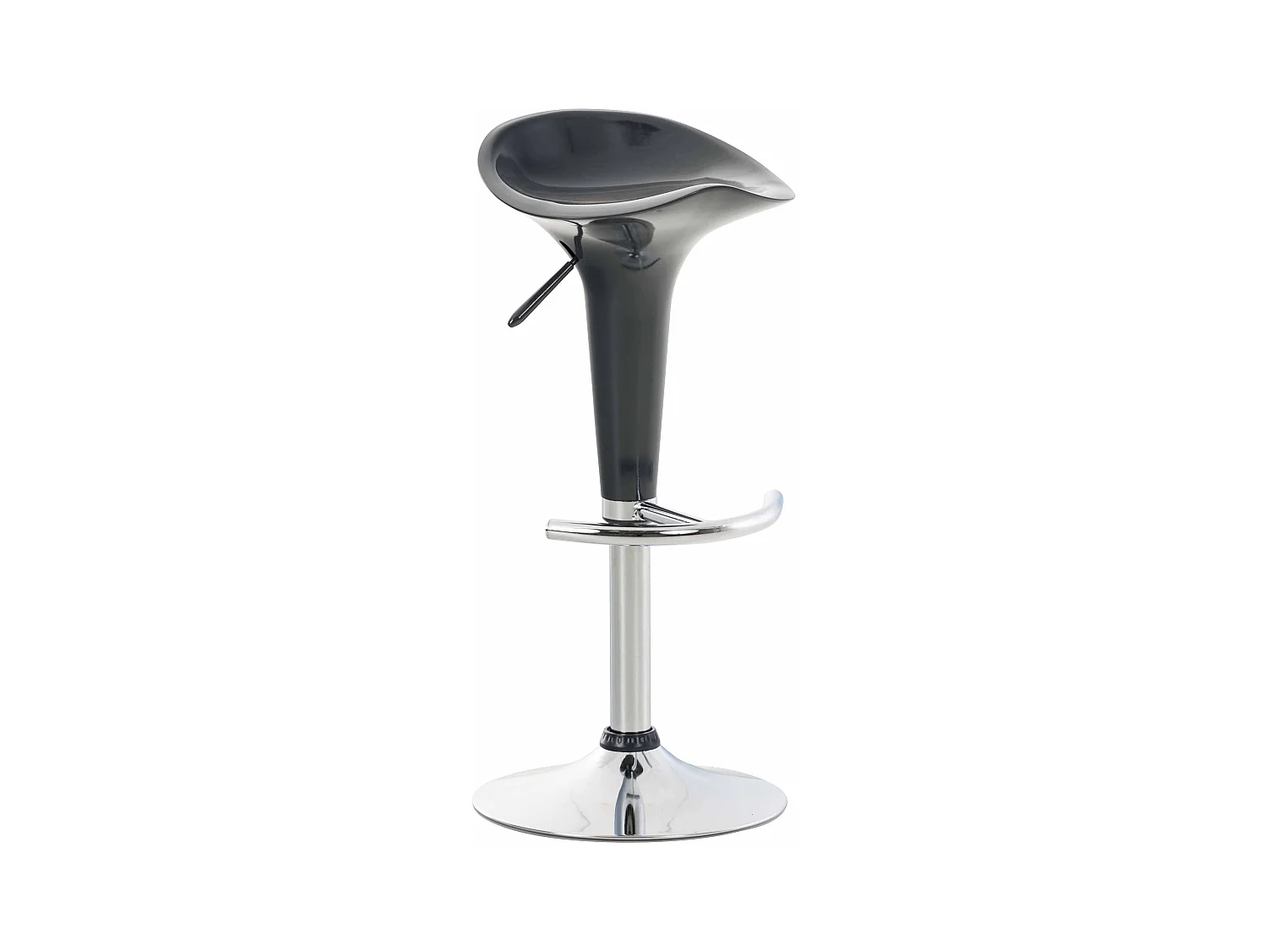 Tabouret de bar - Plastique & Antique clair - Gris - Saddle