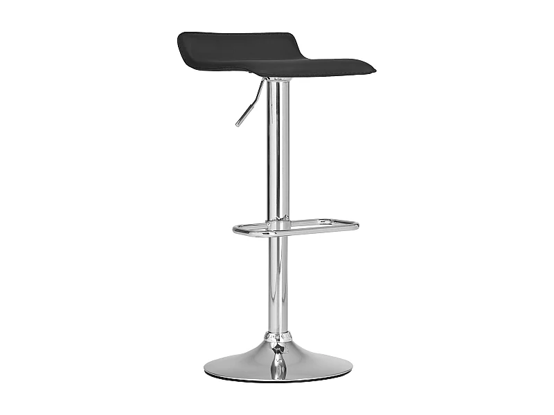 Tabouret de bar - Similicuir - Noir - Dyn