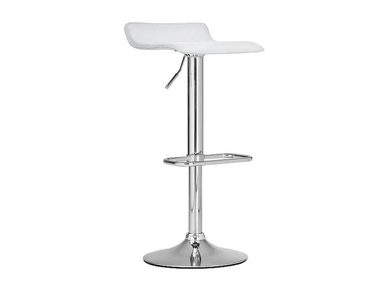 Tabouret de bar - Similicuir - Blanc - Dyn