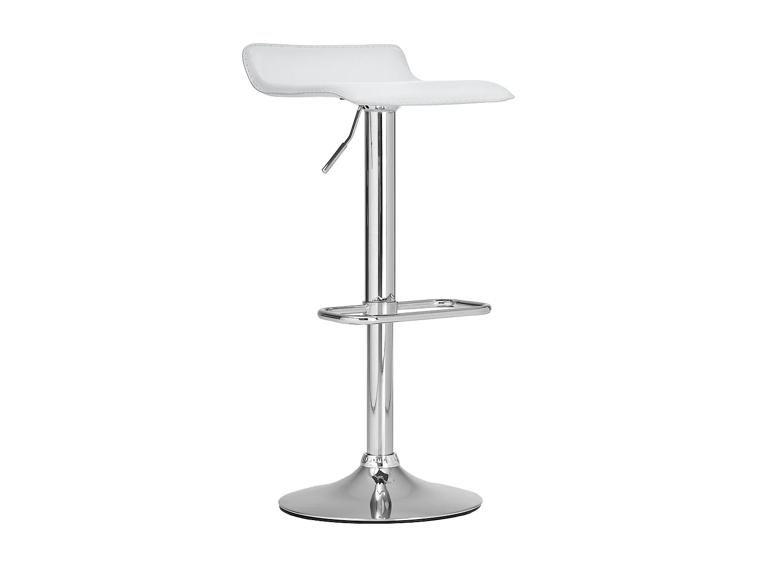 Tabouret de bar - Similicuir - Blanc - Dyn
