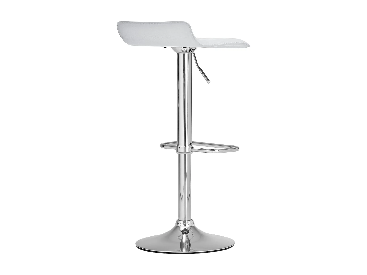 Tabouret de bar - Similicuir - Blanc - Dyn