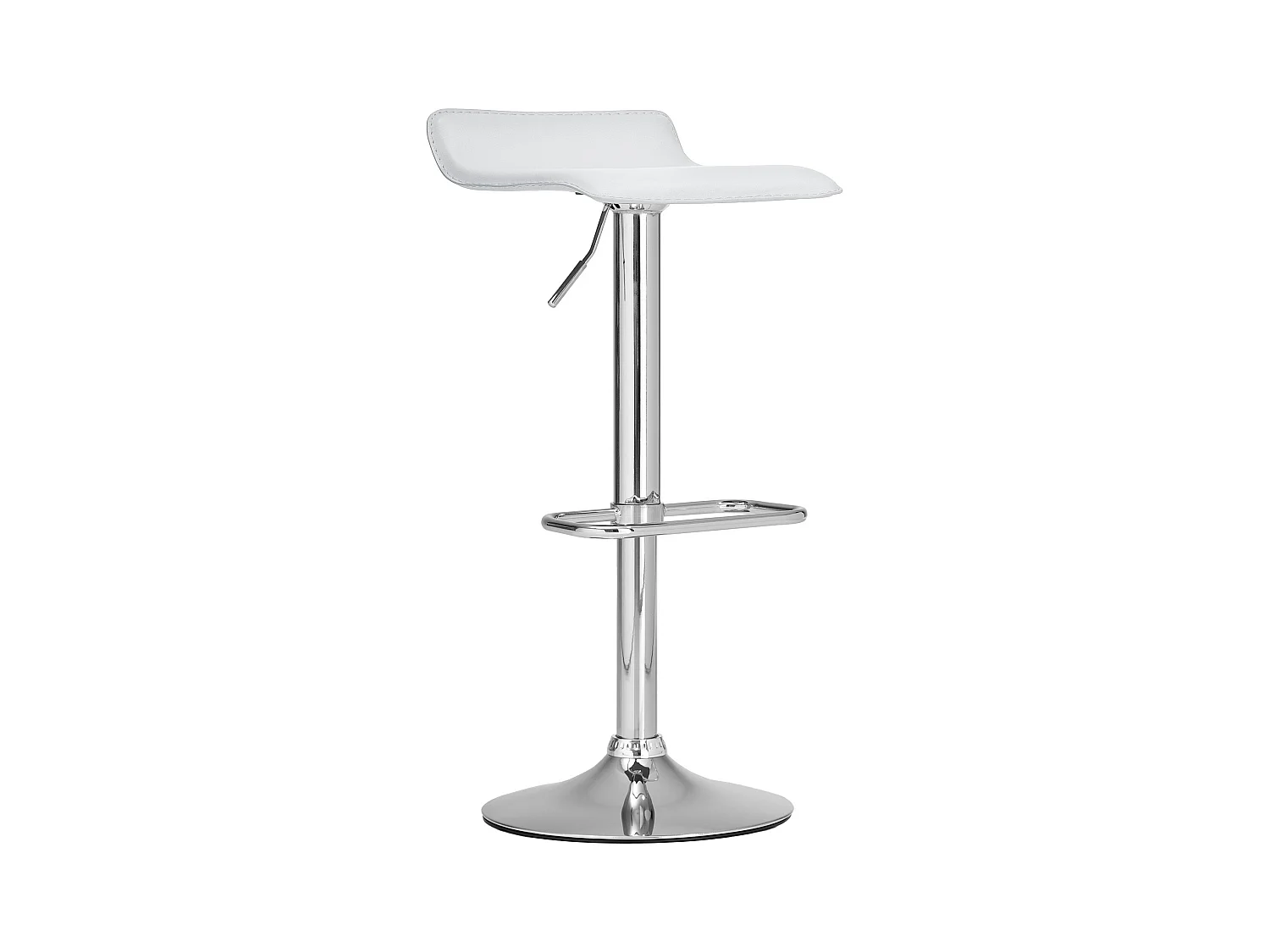 Tabouret de bar - Similicuir - Blanc - Dyn