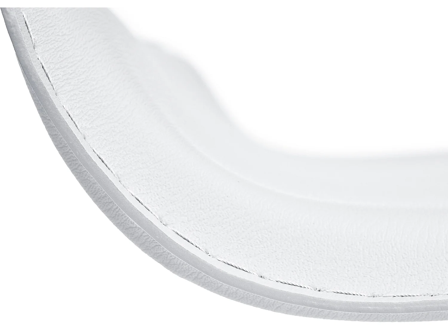 Tabouret de bar - Similicuir & Chrome - Blanc - Dyn