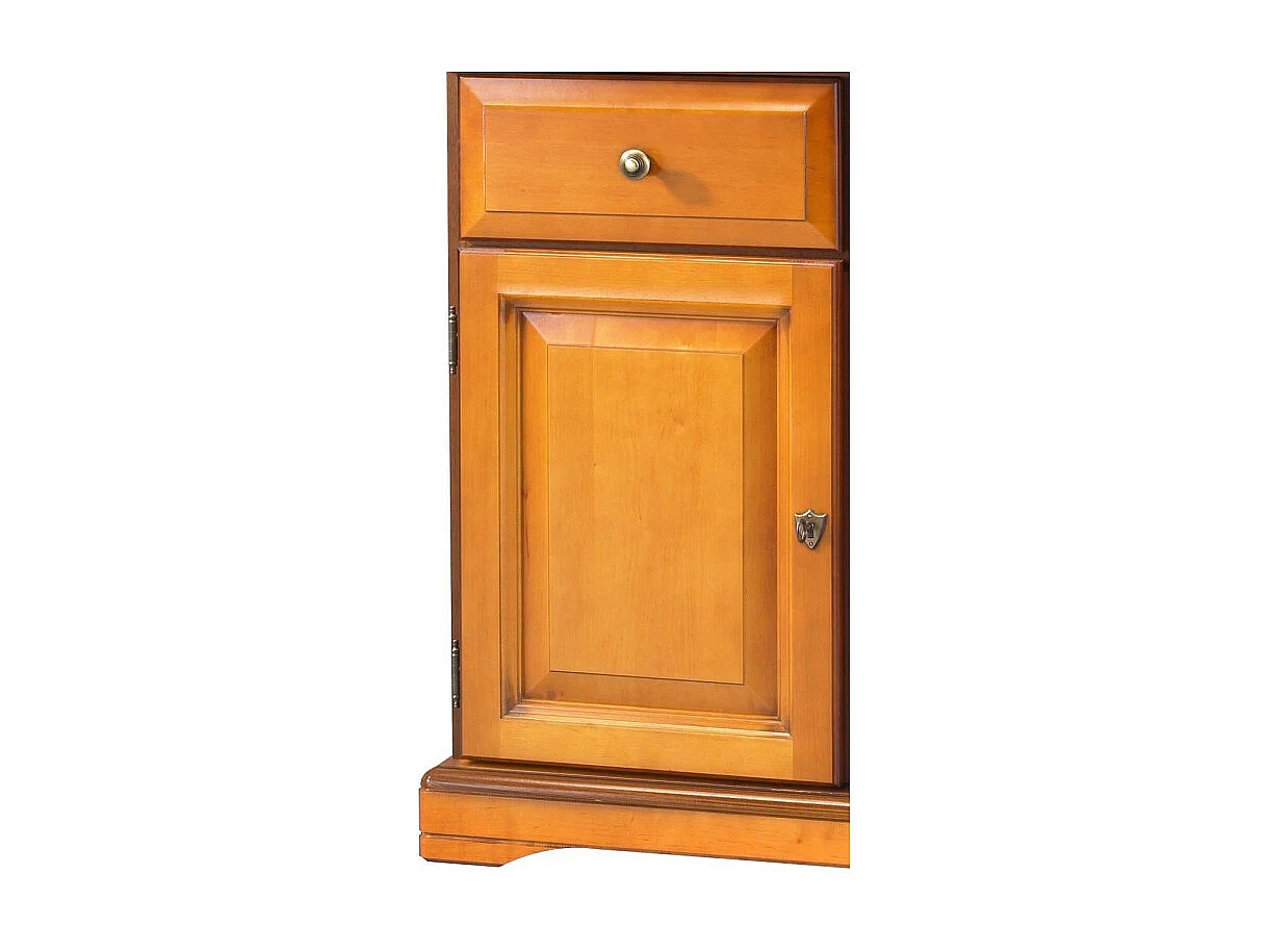 Buffet 2 Portes 2 Tiroirs Merisier 2 Niches L 82.4 H 77.2 P 41 cm