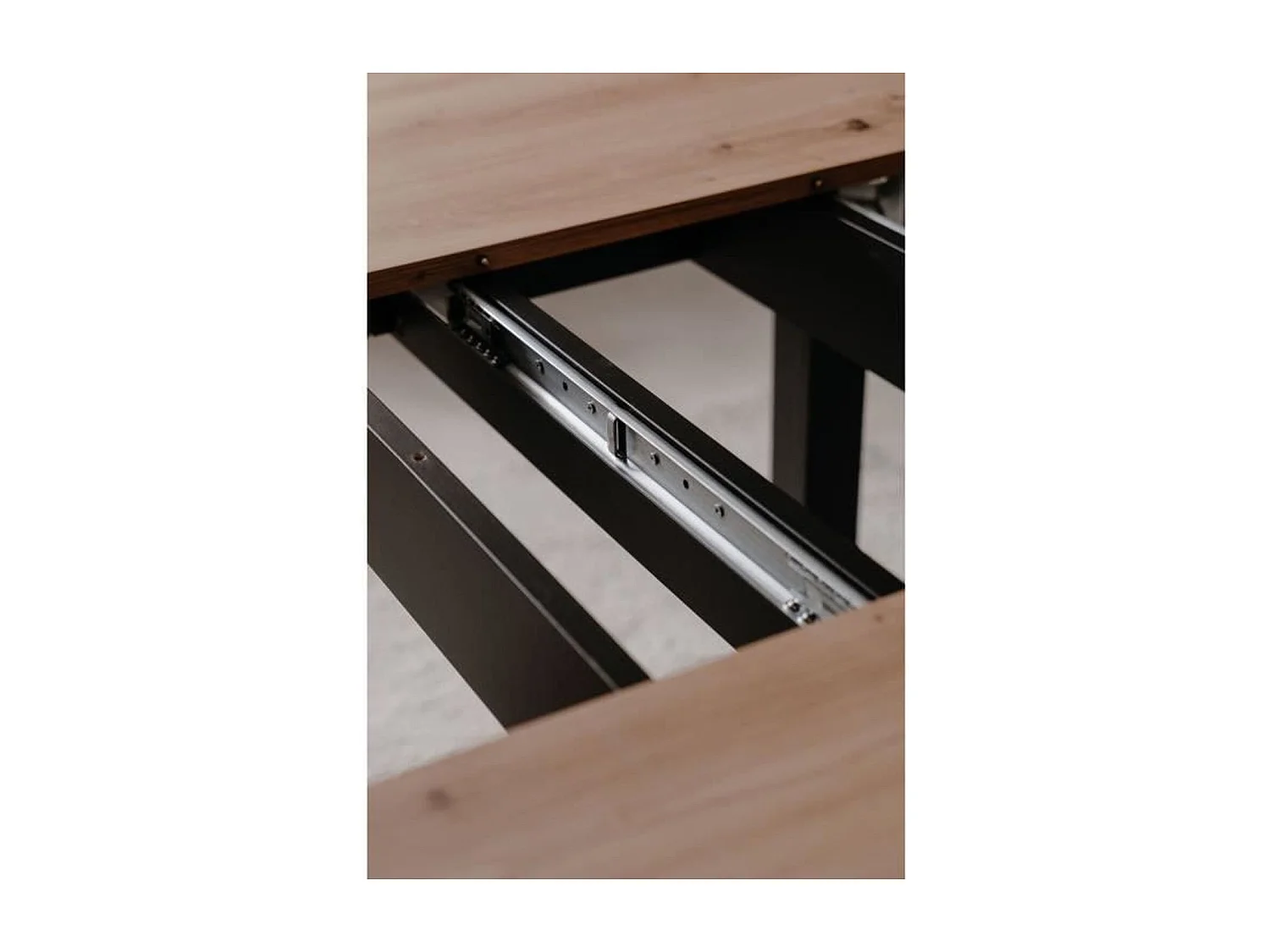 Tavolo da pranzo rotondo allungabile rovere artigianale e nero 100140 x 76 x 100 cm