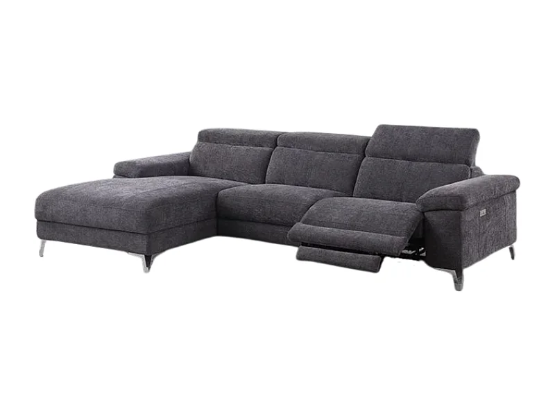 Canapé d'angle gauche relax électrique D3133