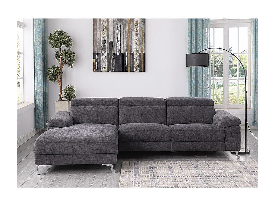 Canapé d'angle gauche relax électrique D3133