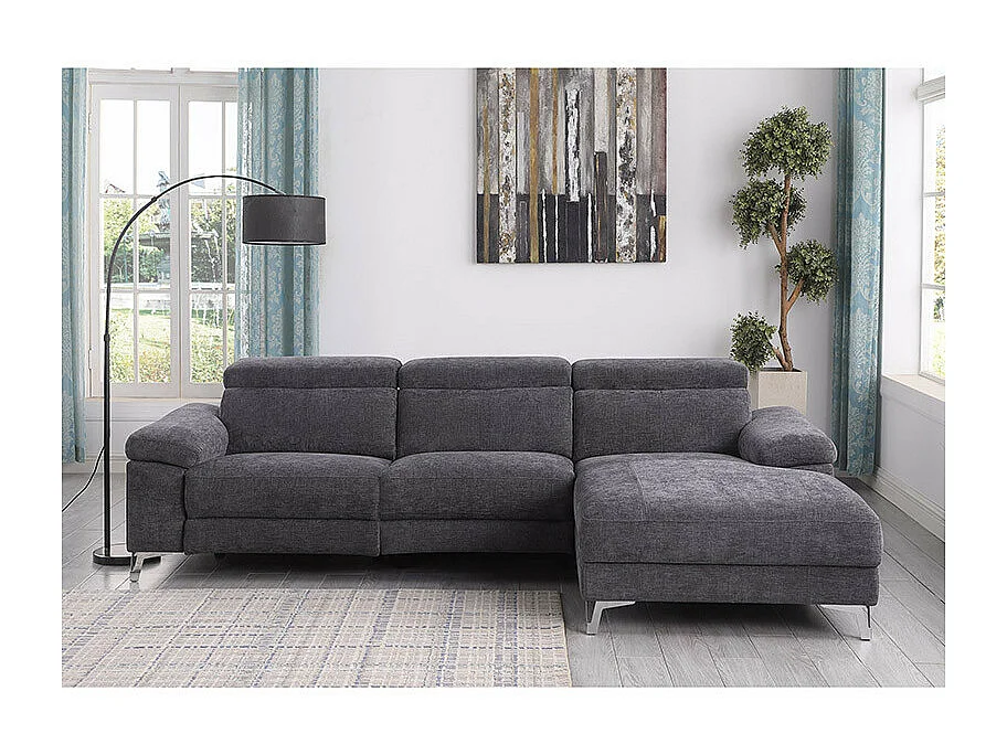 Canapé d'angle droit relax électrique D3133