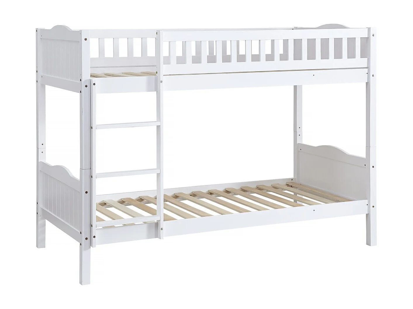 Lit superposé enfant "Gabriel" - Bois - Blanc - 90 x 190 cm