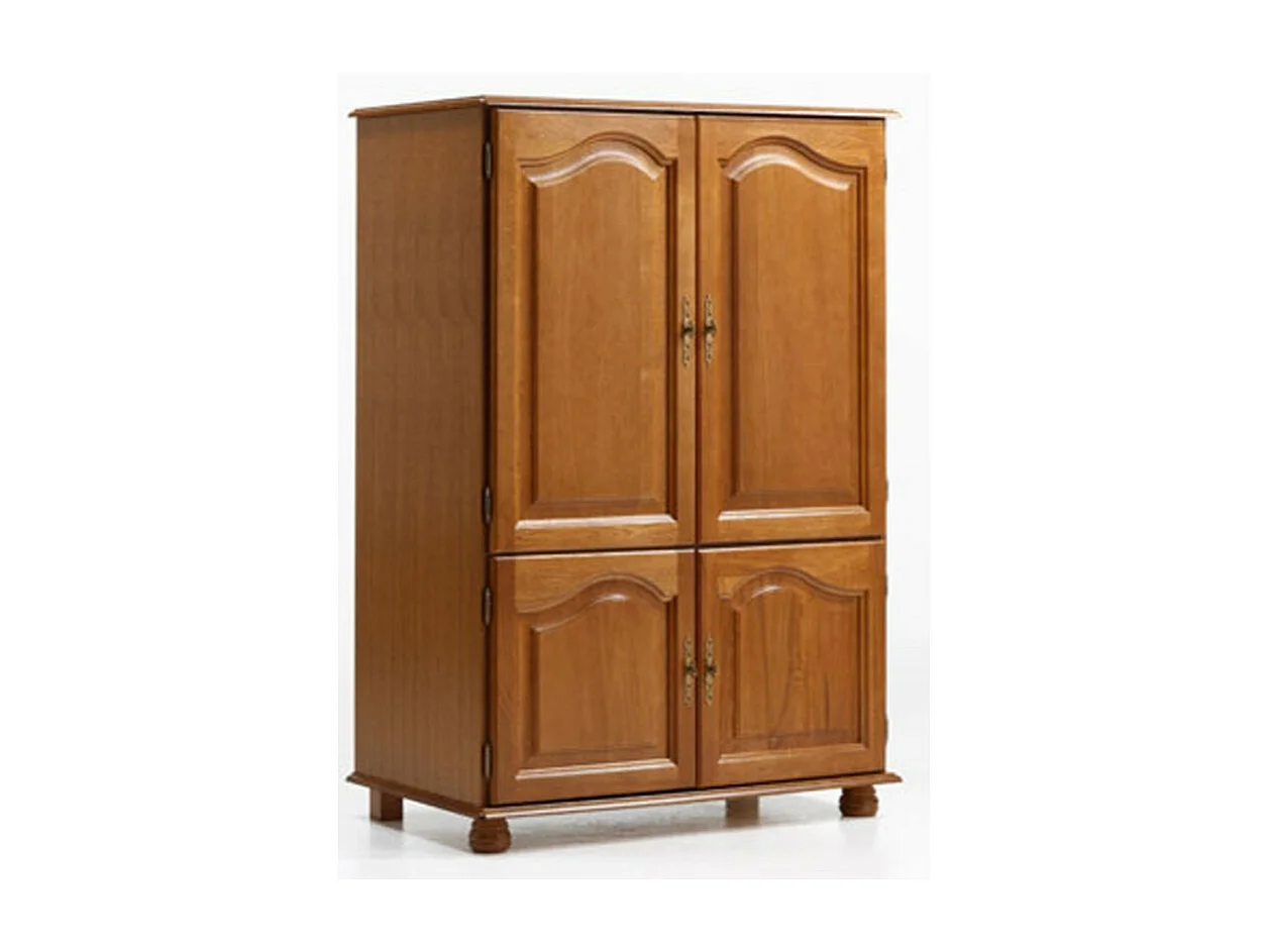 Armoire Informatique Chêne 4 Portes 7 Niches L 97 H 141 P 54 cm