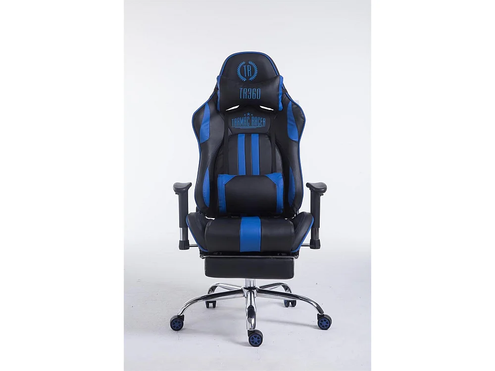 Chaise de bureau - Similicuir - Noir / Bleu - Limit