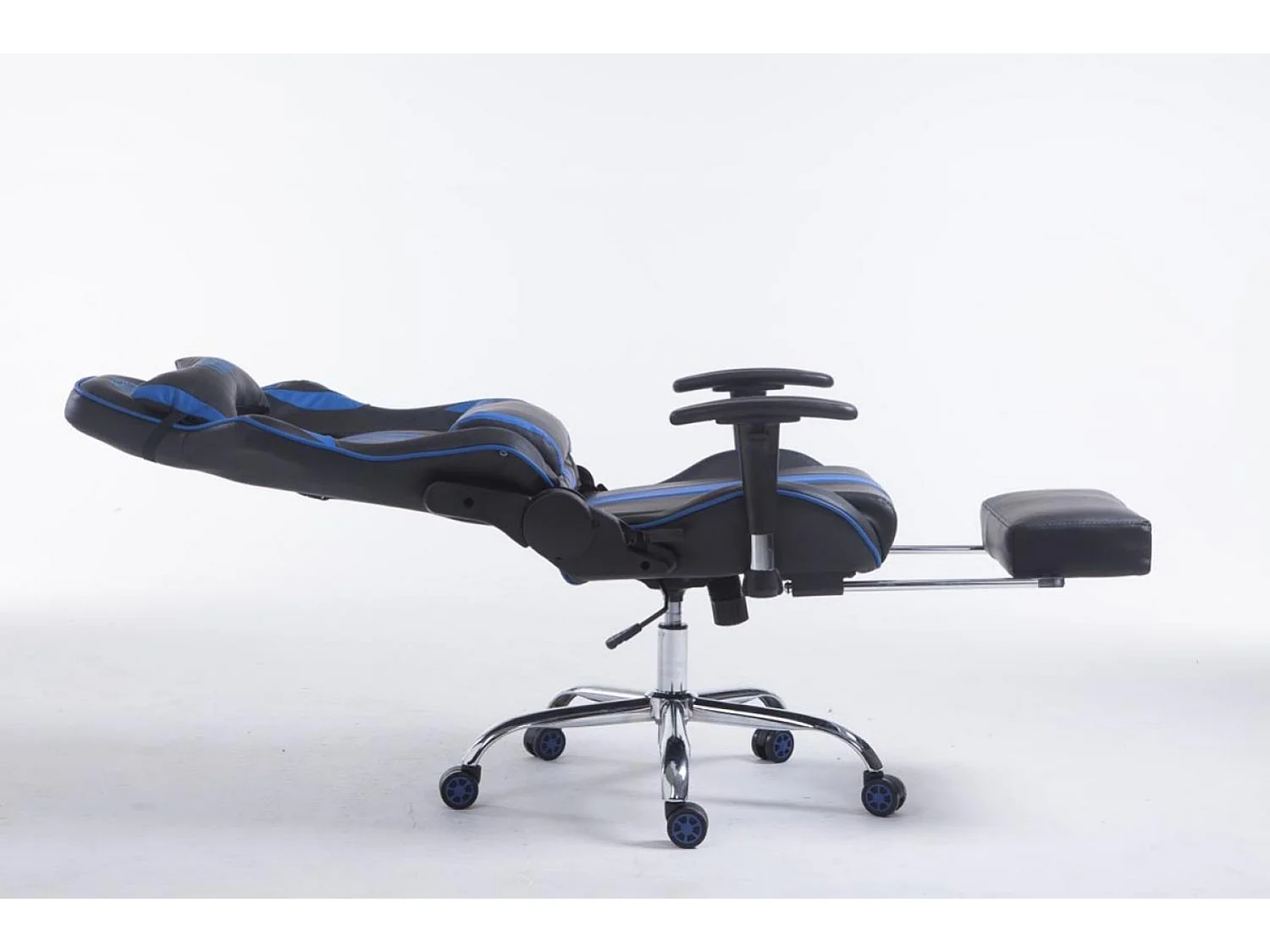 Chaise de bureau - Similicuir - Noir / Bleu - Limit