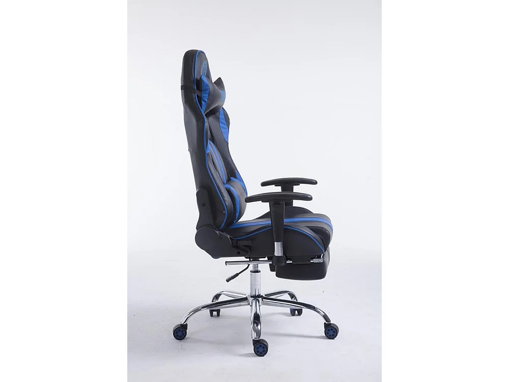 Chaise de bureau - Similicuir - Noir / Bleu - Limit