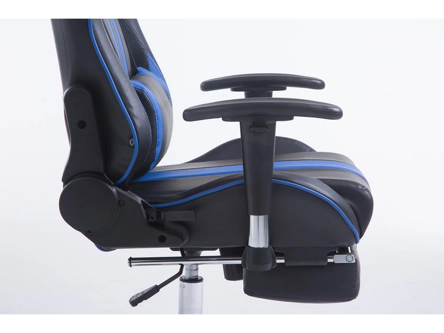 Chaise de bureau - Similicuir - Noir / Bleu - Limit