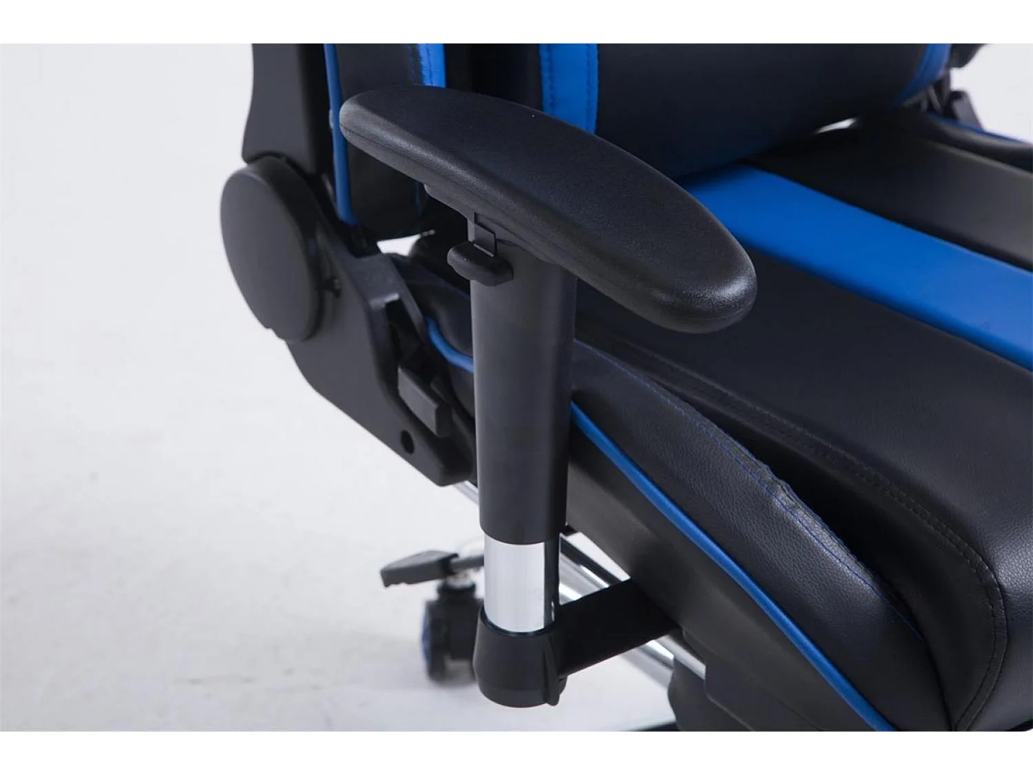 Chaise de bureau - Similicuir - Noir / Bleu - Limit