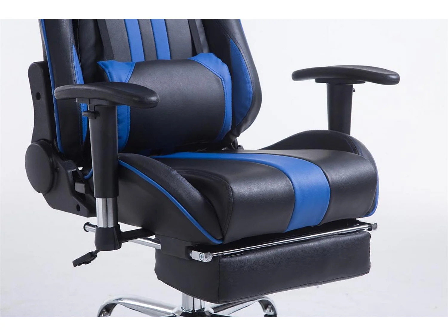 Chaise de bureau - Similicuir - Noir / Bleu - Limit