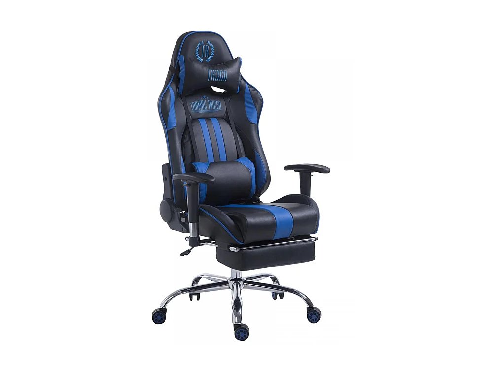 Chaise de bureau - Similicuir - Noir / Bleu - Limit