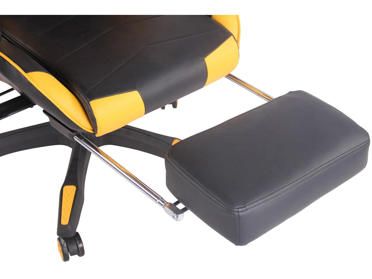 Chaise de bureau - Similicuir & Plastique - Noir / Jaune - Turbo XL