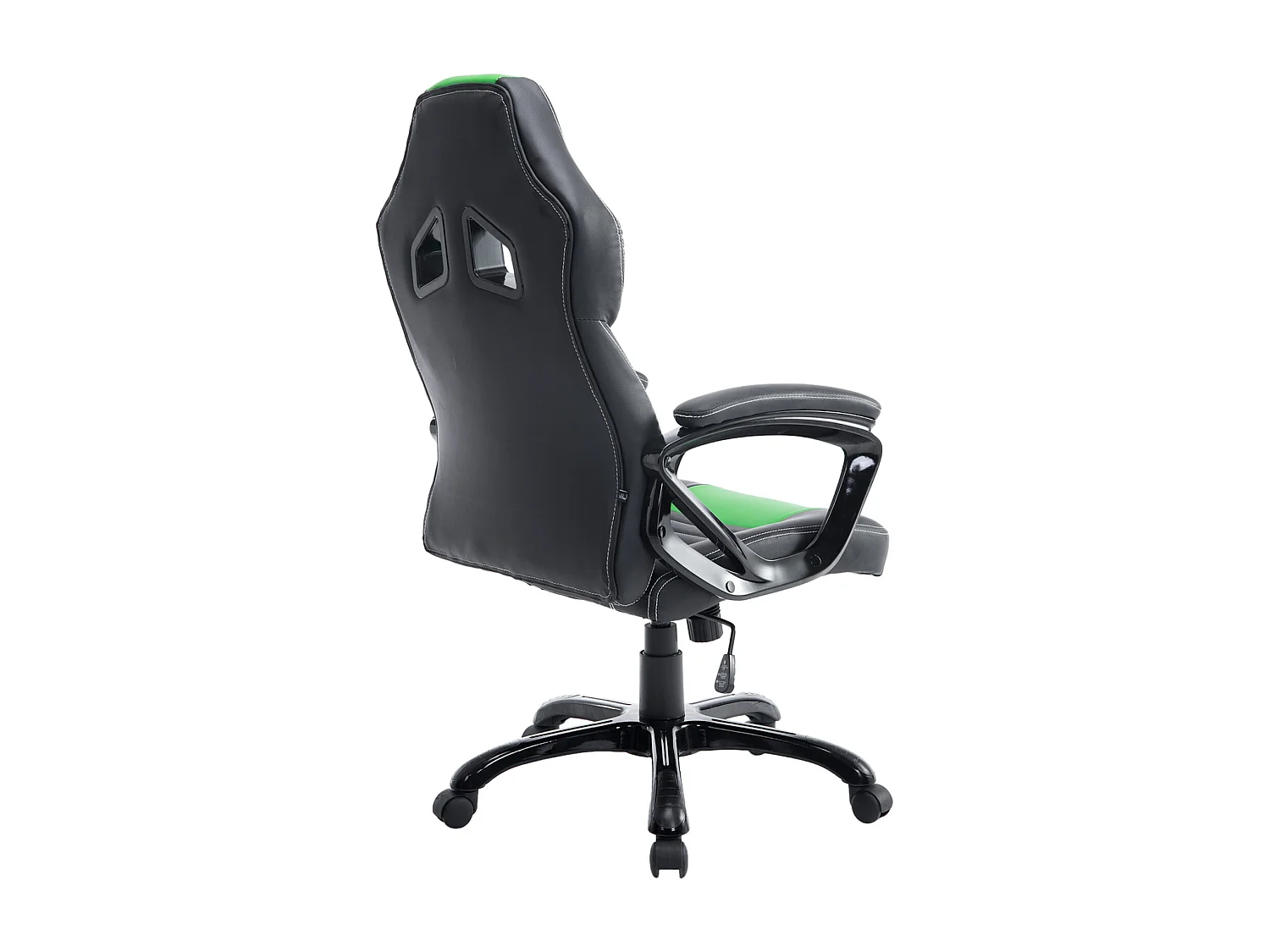 Chaise de bureau - Similicuir & Plastique - Noir / Vert - XL Pedro