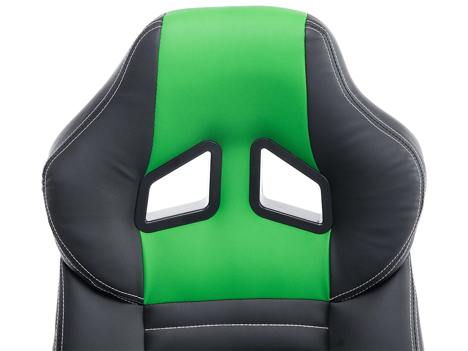 Chaise de bureau - Similicuir & Plastique - Noir / Vert - XL Pedro