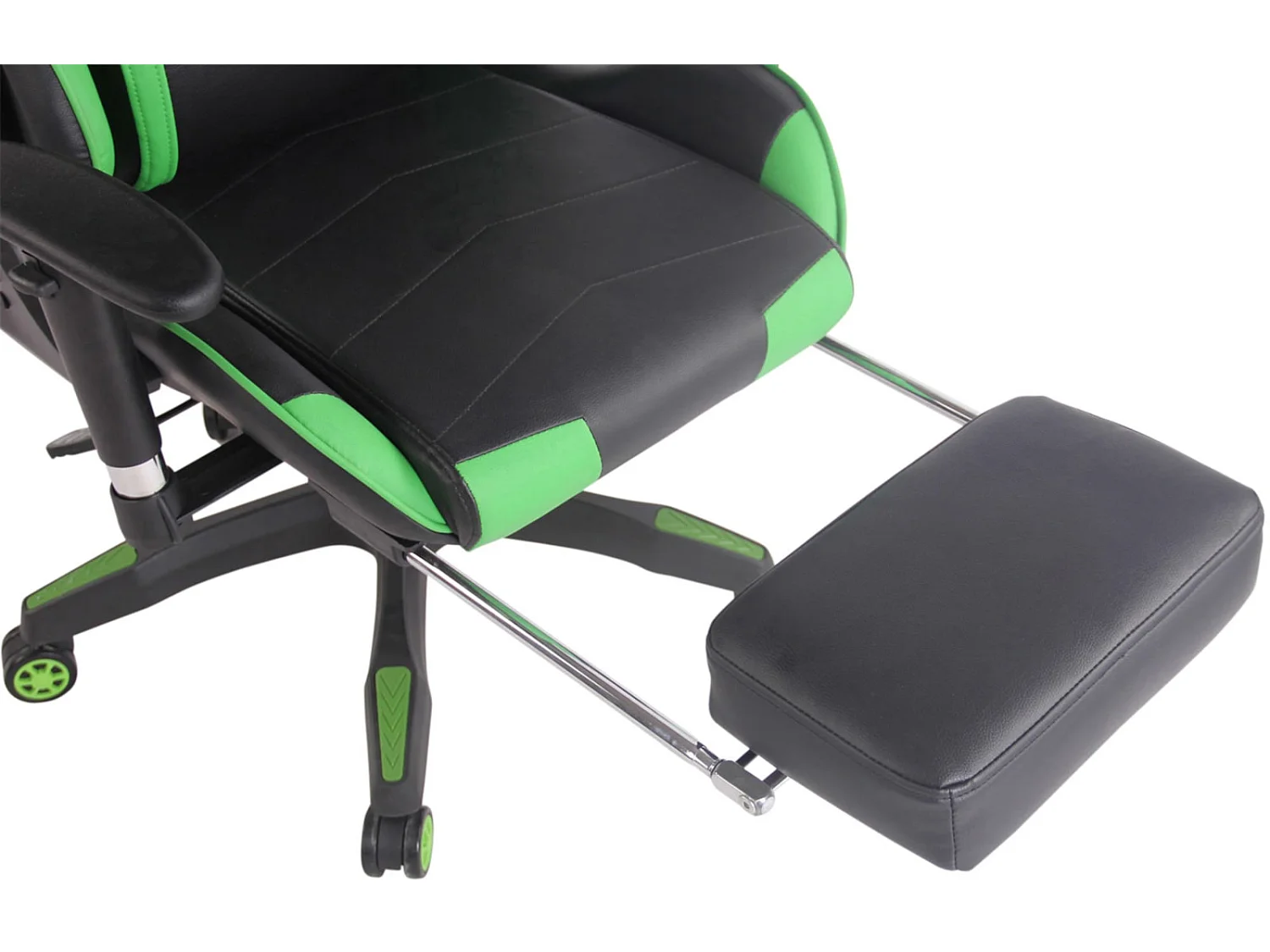 Chaise de bureau - Similicuir & Plastique - Noir / Vert - Turbo XL