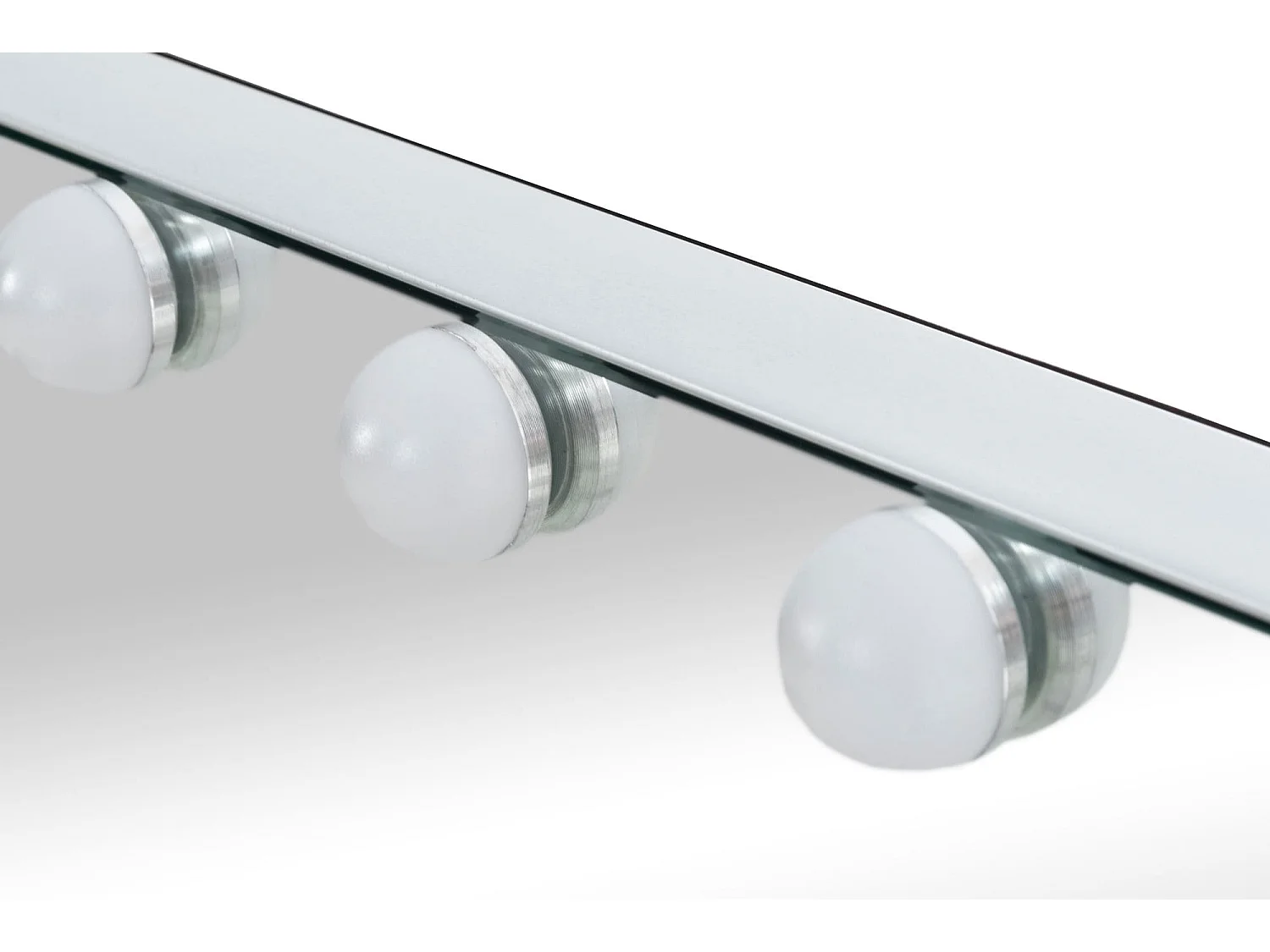 Miroir Led de Maquillage - Plastique - Blanc - Marlene