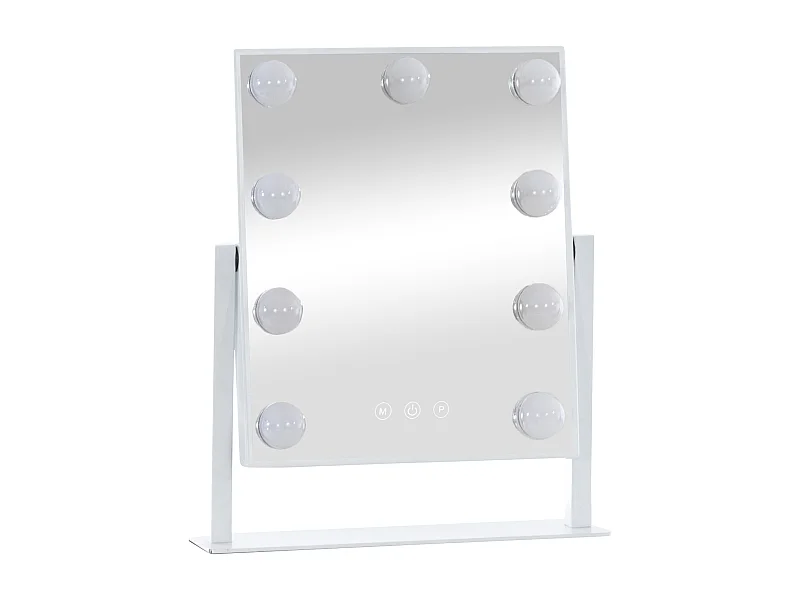 Miroir Led de Maquillage - Plastique - Blanc - Majuro