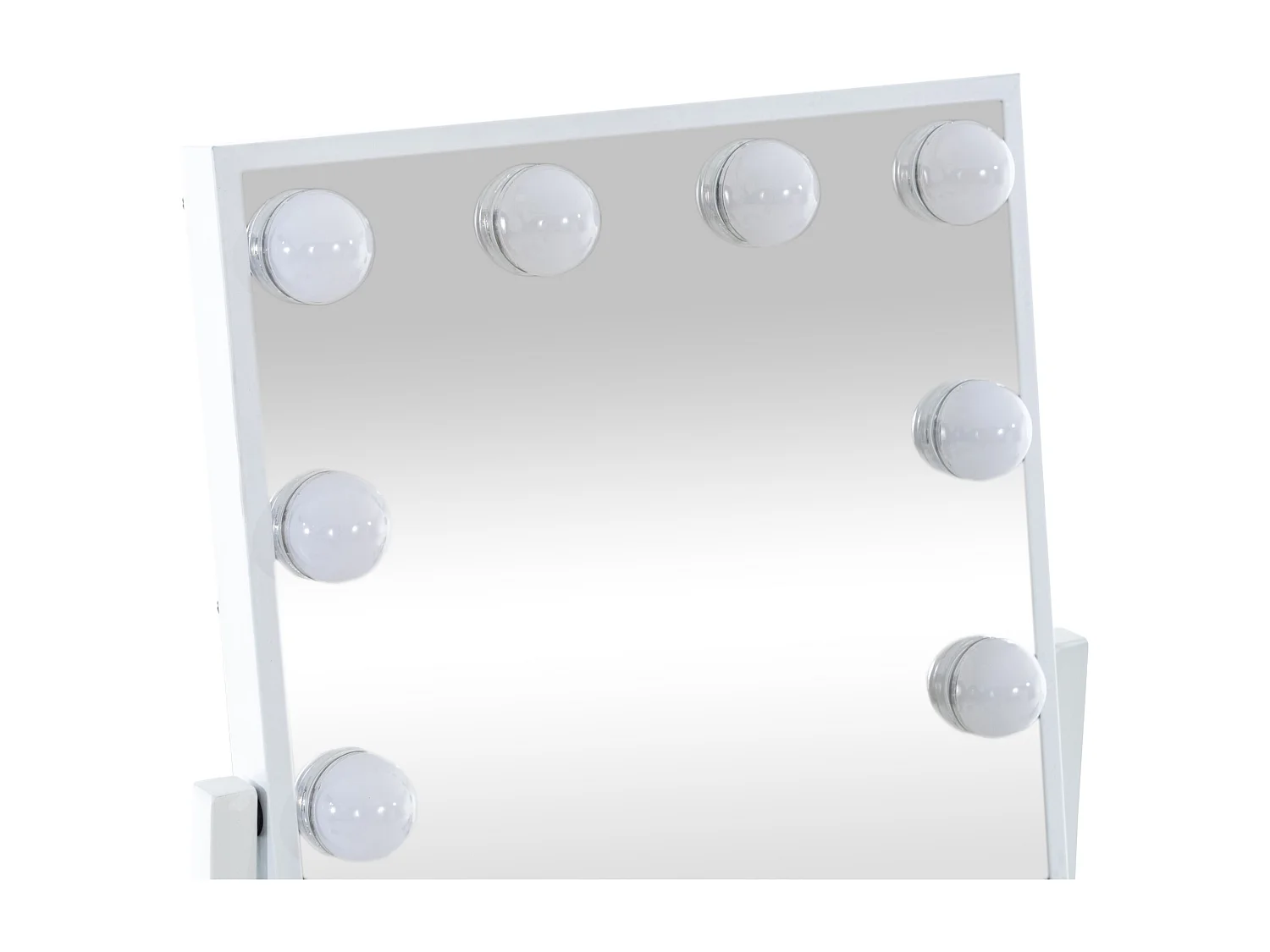 Miroir Led de Maquillage - Plastique - Blanc - Yaren