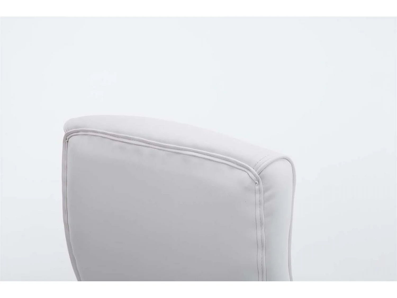 Chaise de bureau - Similicuir & Métal chromé - Blanc - Big Lausanne