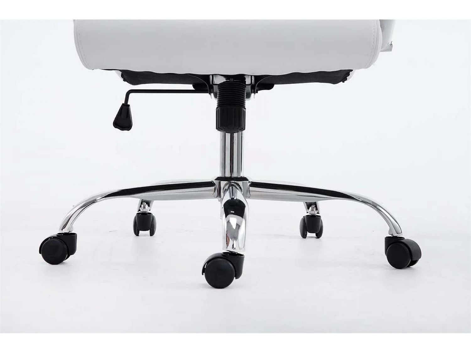 Chaise de bureau - Similicuir & Métal chromé - Blanc - Big Lausanne