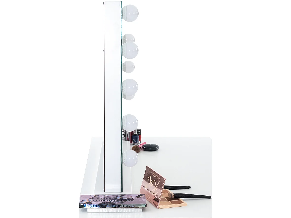 Schminkspiegel mit LED - Kunststoff - weiß - Palmdale