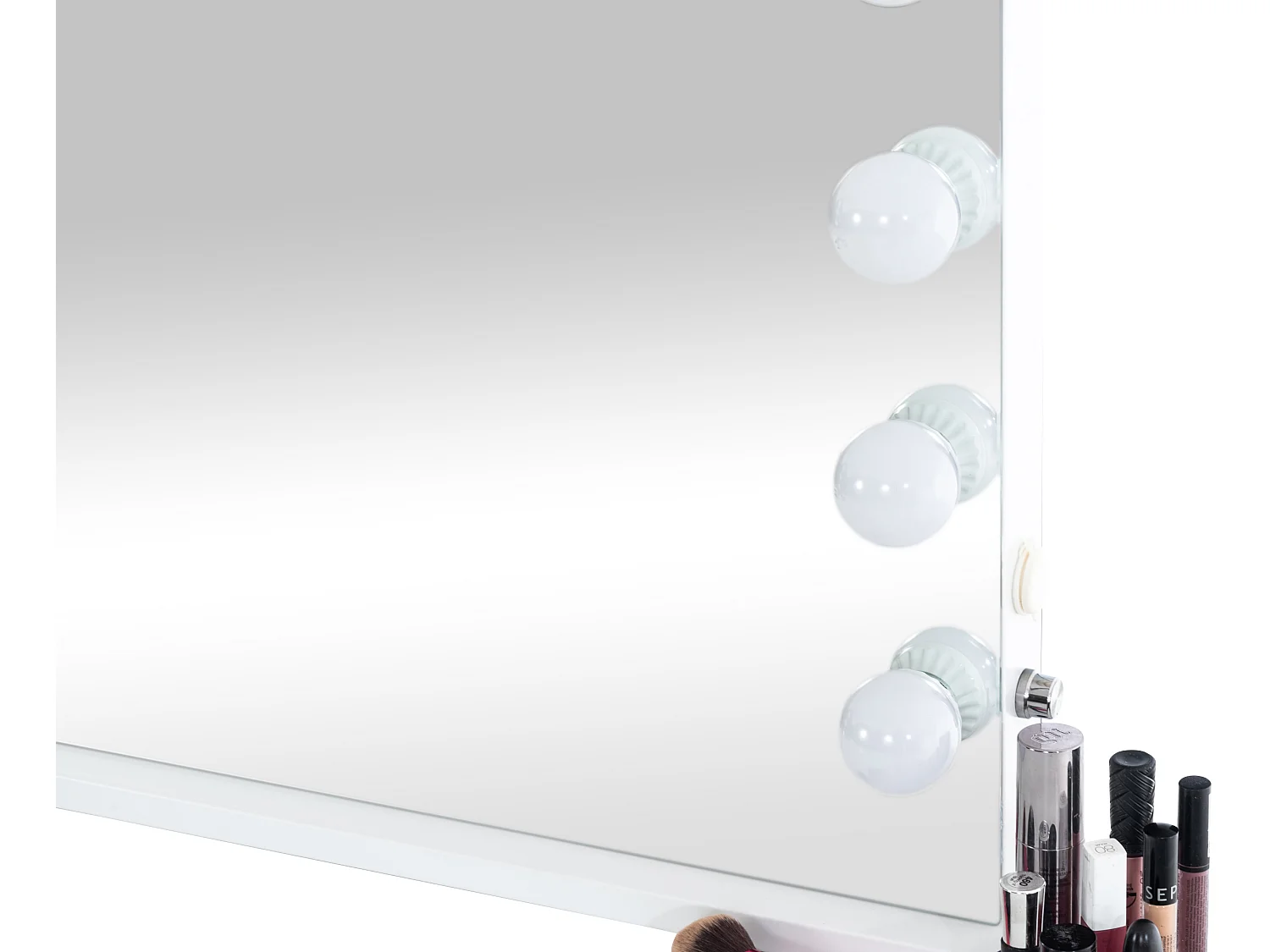 Schminkspiegel mit LED - Kunststoff - weiß - Palmdale