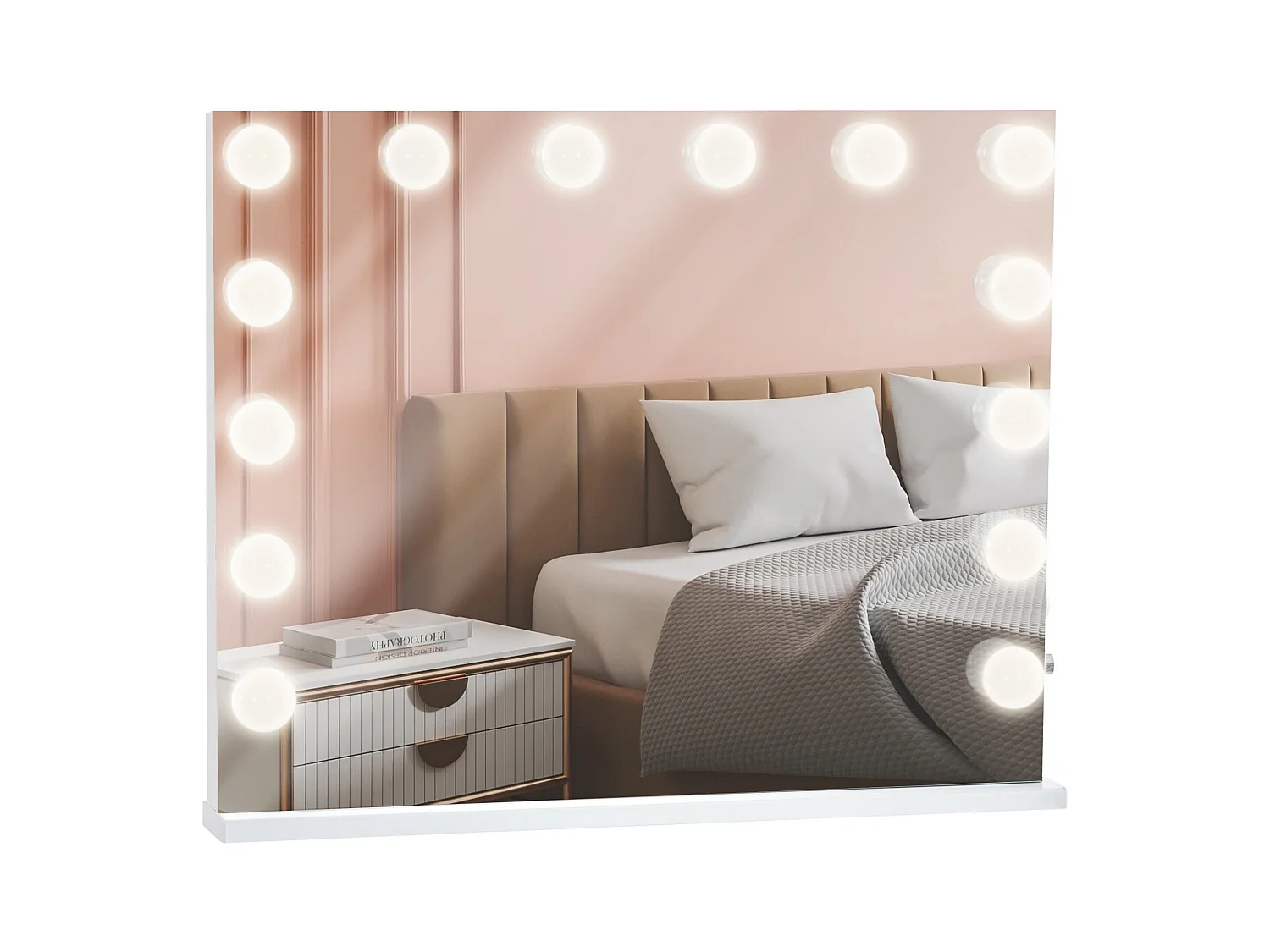 Miroir Led de Maquillage - Plastique - Blanc - Palmdale