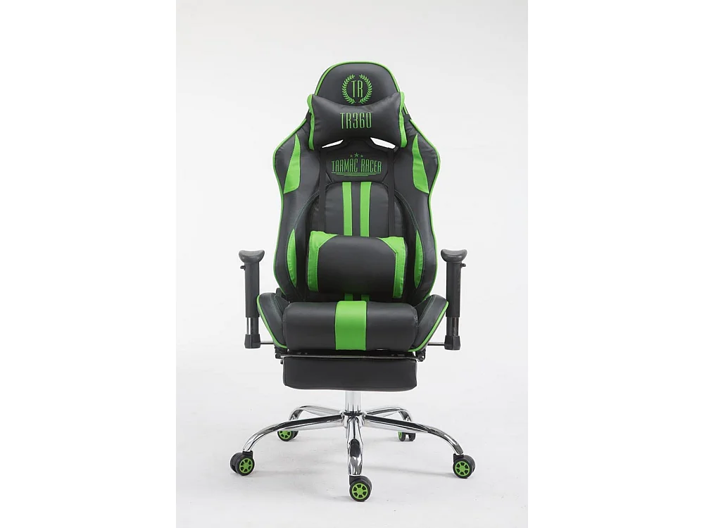 Chaise de bureau - Similicuir - Noir / Vert - Limit