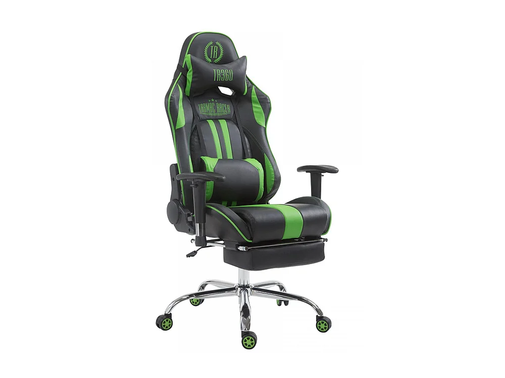 Chaise de bureau - Similicuir - Noir / Vert - Limit