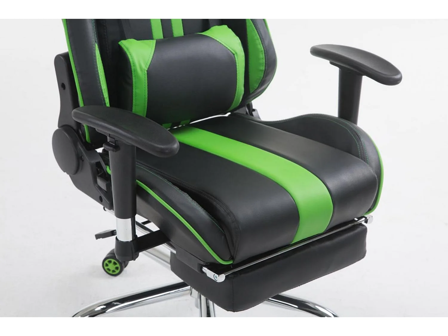 Chaise de bureau - Similicuir - Noir / Vert - Limit