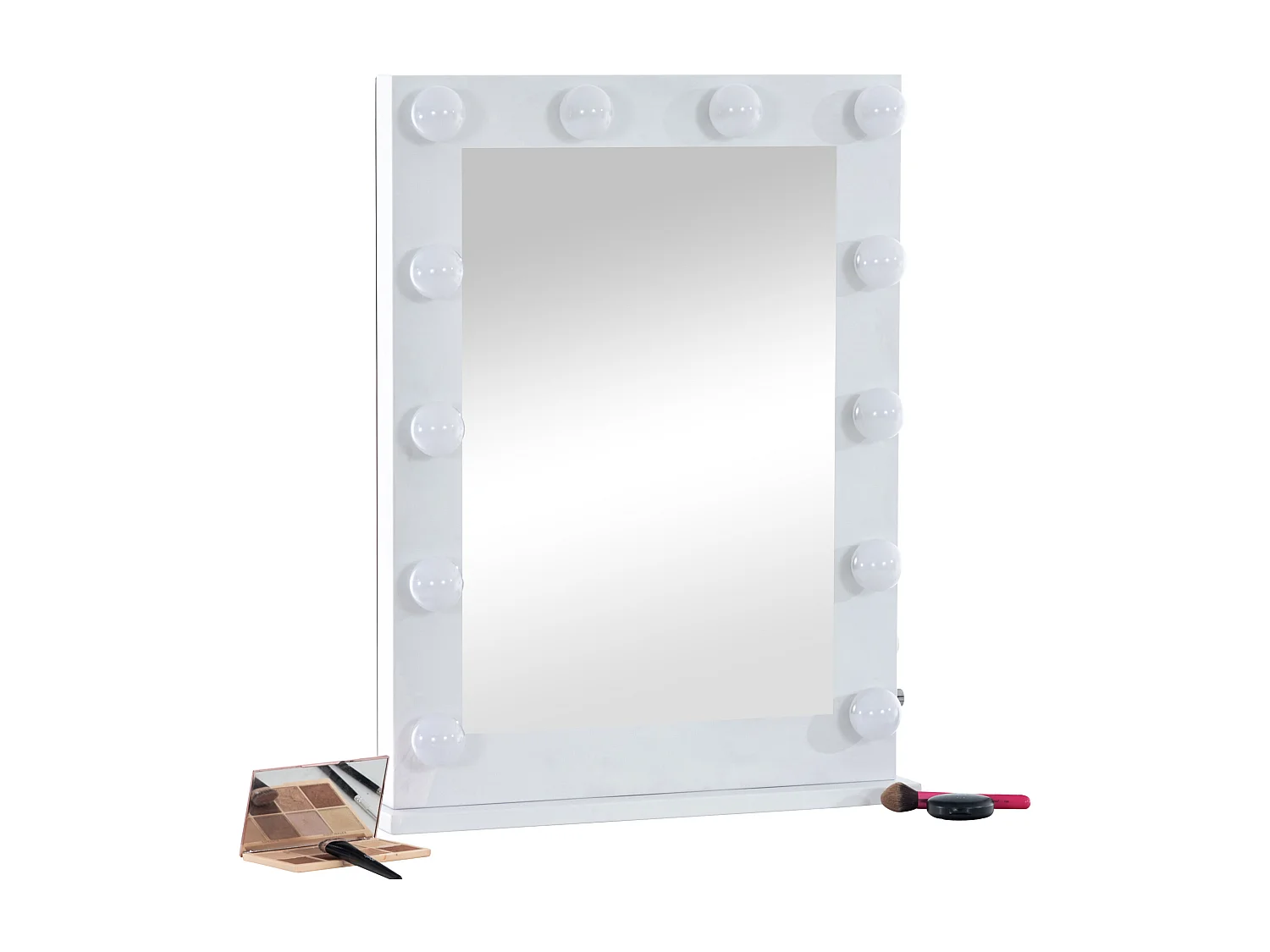 Miroir Led de Maquillage - Plastique & Plastique - Blanc - Visalia