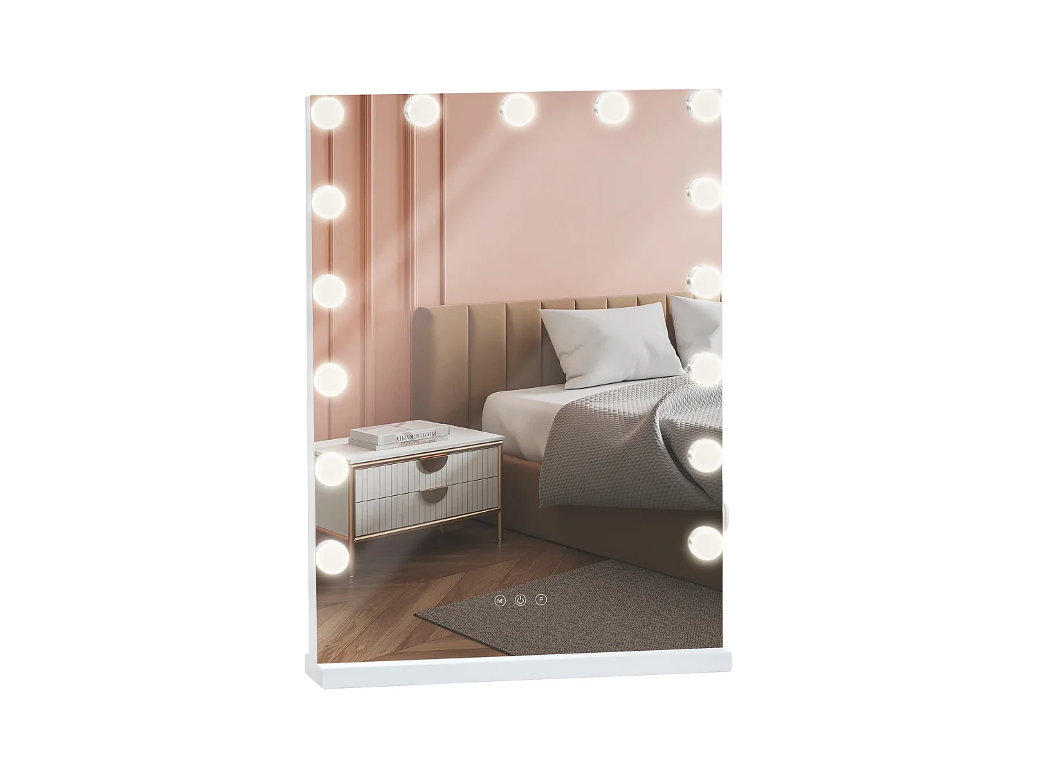 Miroir Led de Maquillage - Plastique - Blanc - Murrieta