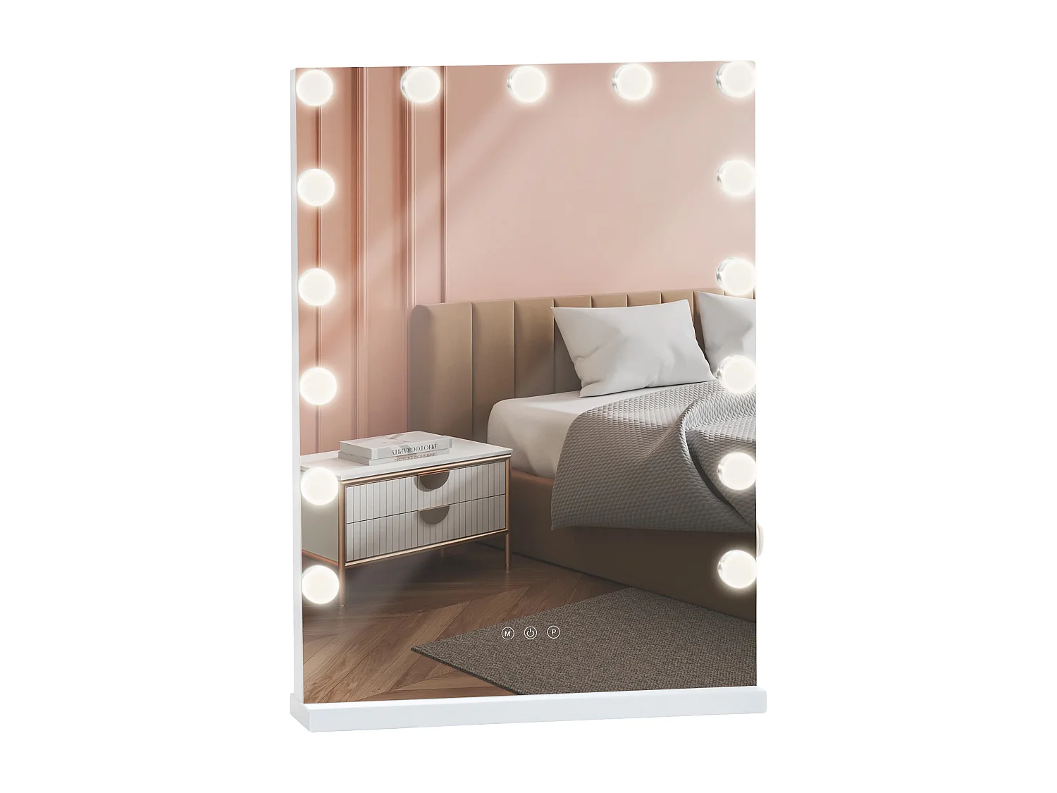Miroir Led de Maquillage - Plastique - Blanc - Murrieta