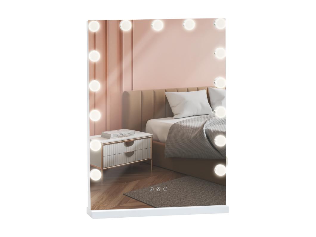 Miroir Led de Maquillage - Plastique - Blanc - Murrieta
