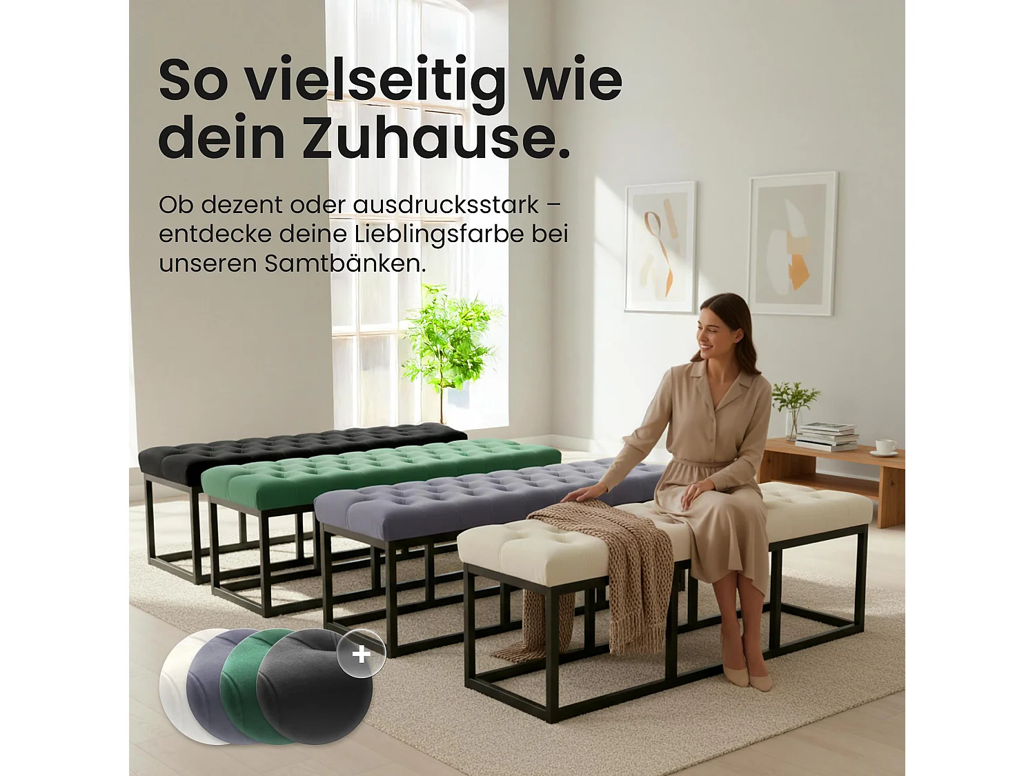 Banquette - Velours - Noir - Polson