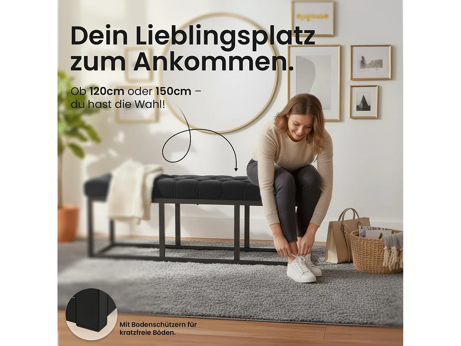 Banquette - Velours - Noir - Polson