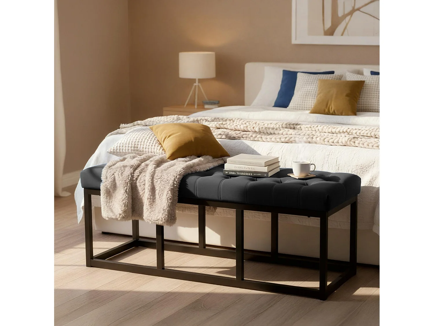 Banquette - Velours - Noir - Polson