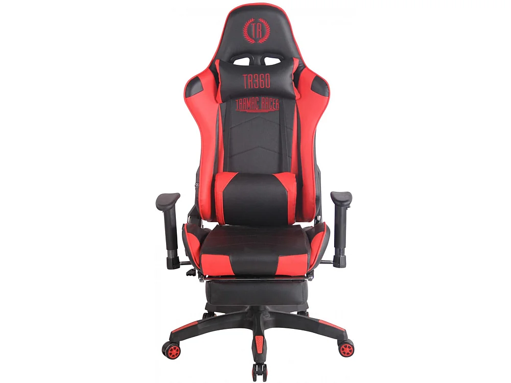 Chaise de bureau - Similicuir & Plastique - Noir / Rouge - Turbo XL