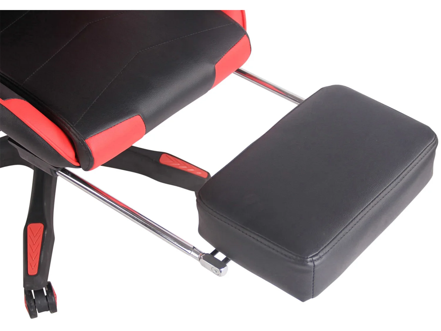 Chaise de bureau - Similicuir & Plastique - Noir / Rouge - Turbo XL