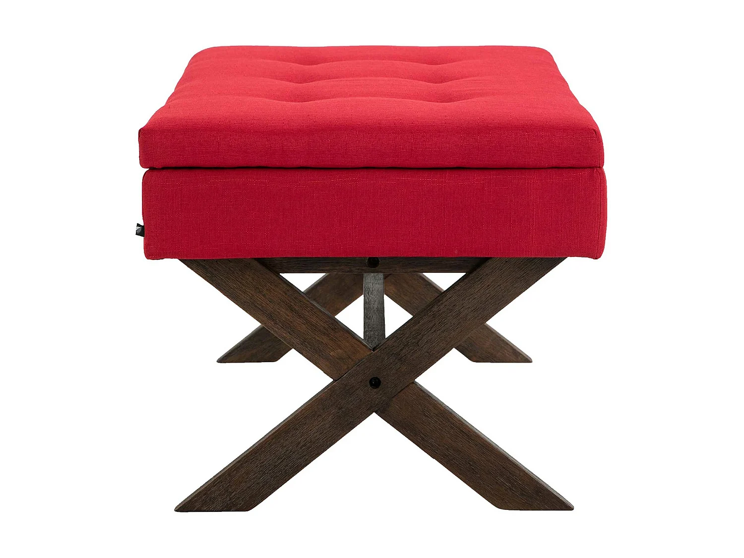 Banquette - Tissu & Bois - Rouge - Namaro