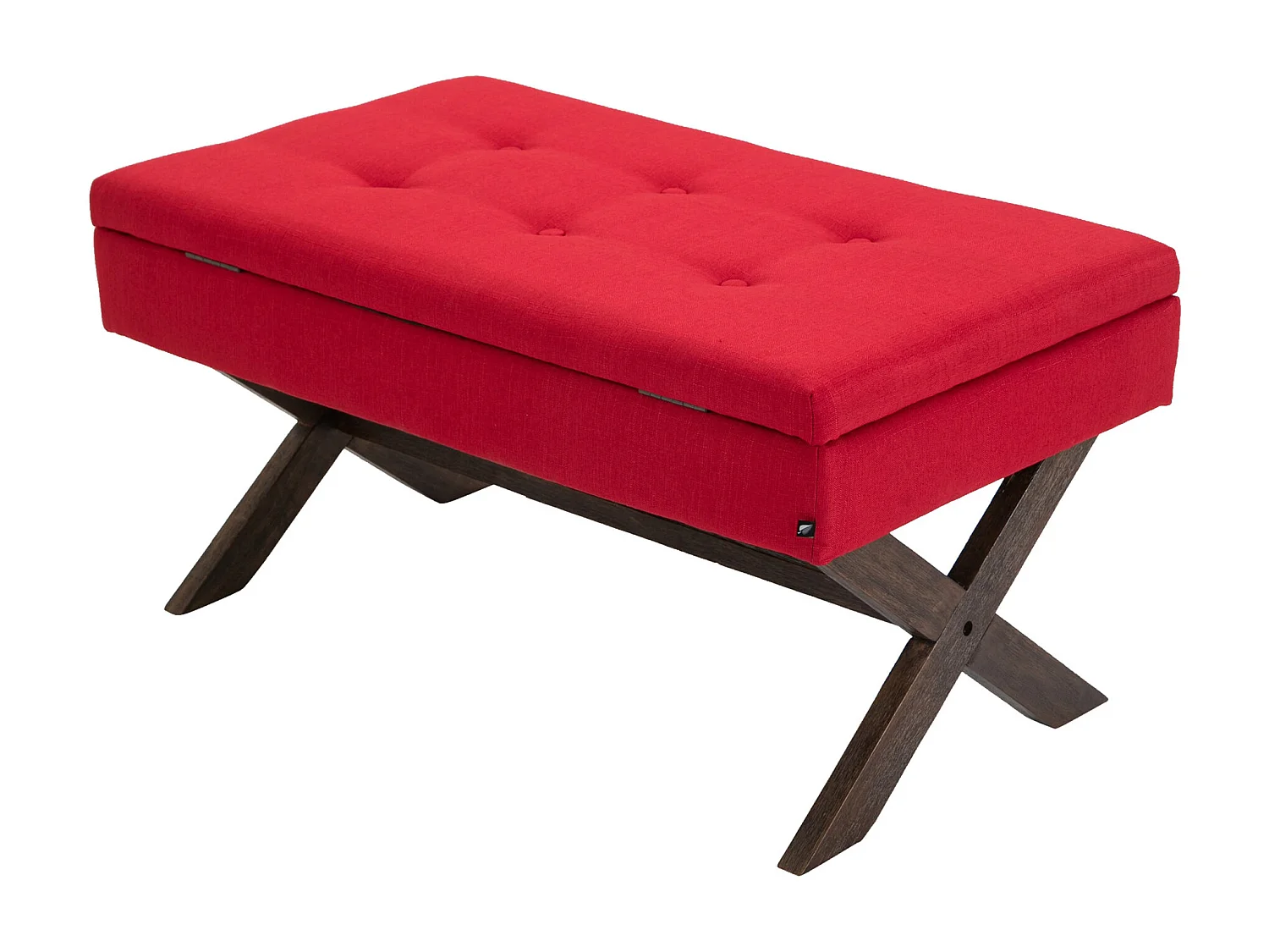 Banquette - Tissu & Bois - Rouge - Namaro