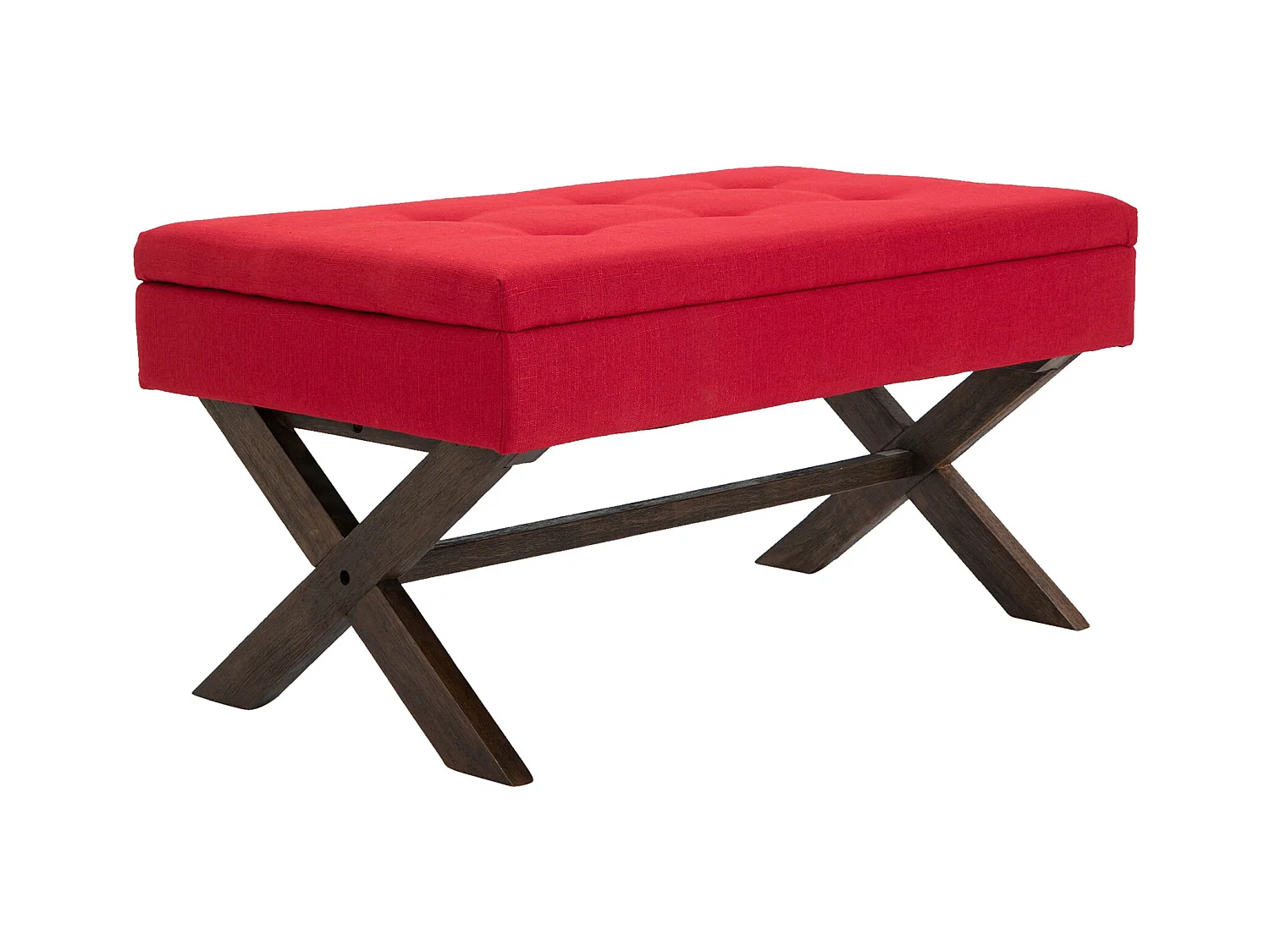 Banquette - Tissu & Bois - Rouge - Namaro