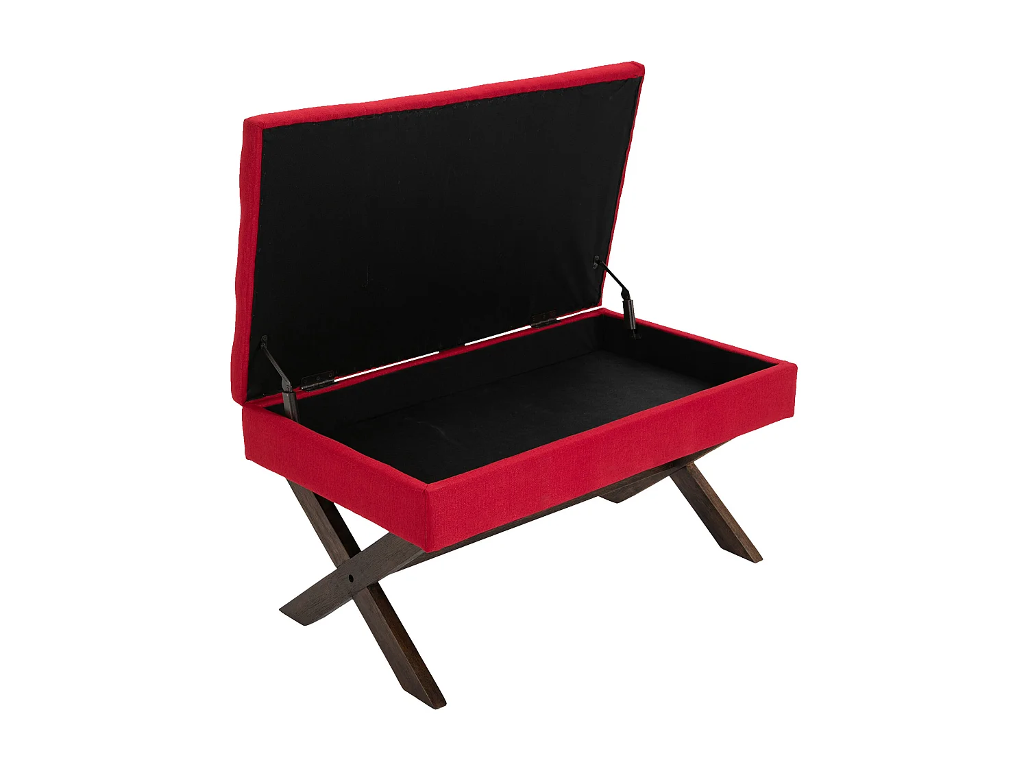 Banquette - Tissu & Bois - Rouge - Namaro